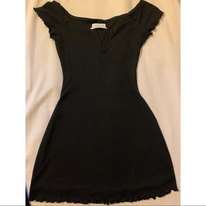 Urban Outfitters Double Fabric Black Mini Dress